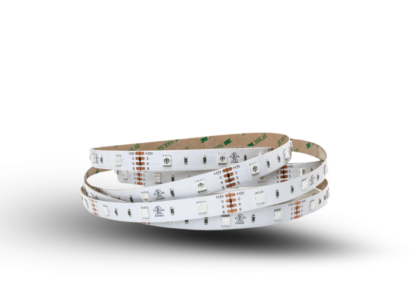 شريط ليد 12 فولت 30 عدسة RGB5050 / بالمتر