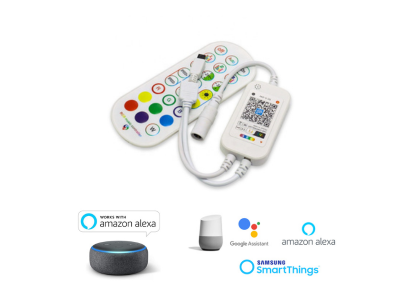 منظم سمارت واي فاي مع ريموت 24 مفتاح IR لشريط 4 خطوط RGB