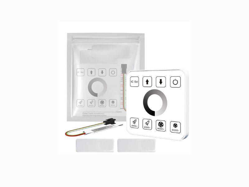 وحدة تحكم لاسلكية لمس لشريط إضاءة متحرك IC (Pixel LED RGB Controller with RF Remote)
