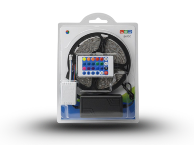 شريط ليد 12 فولت RGB5050 تحكم ريموت 24 مفتاح