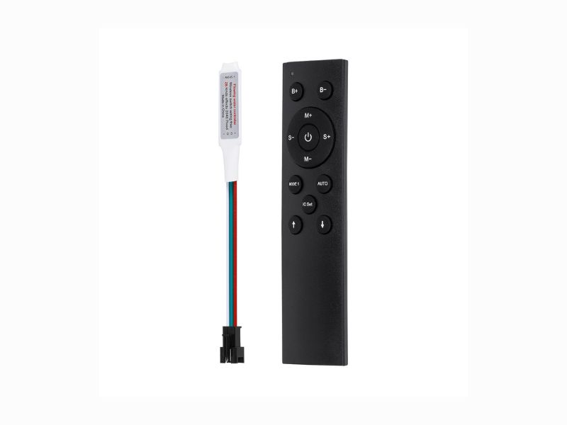 وحدة تحكم لاسلكية لشريط إضاءة متحرك IC (Pixel LED RGB Controller with RF Remote)