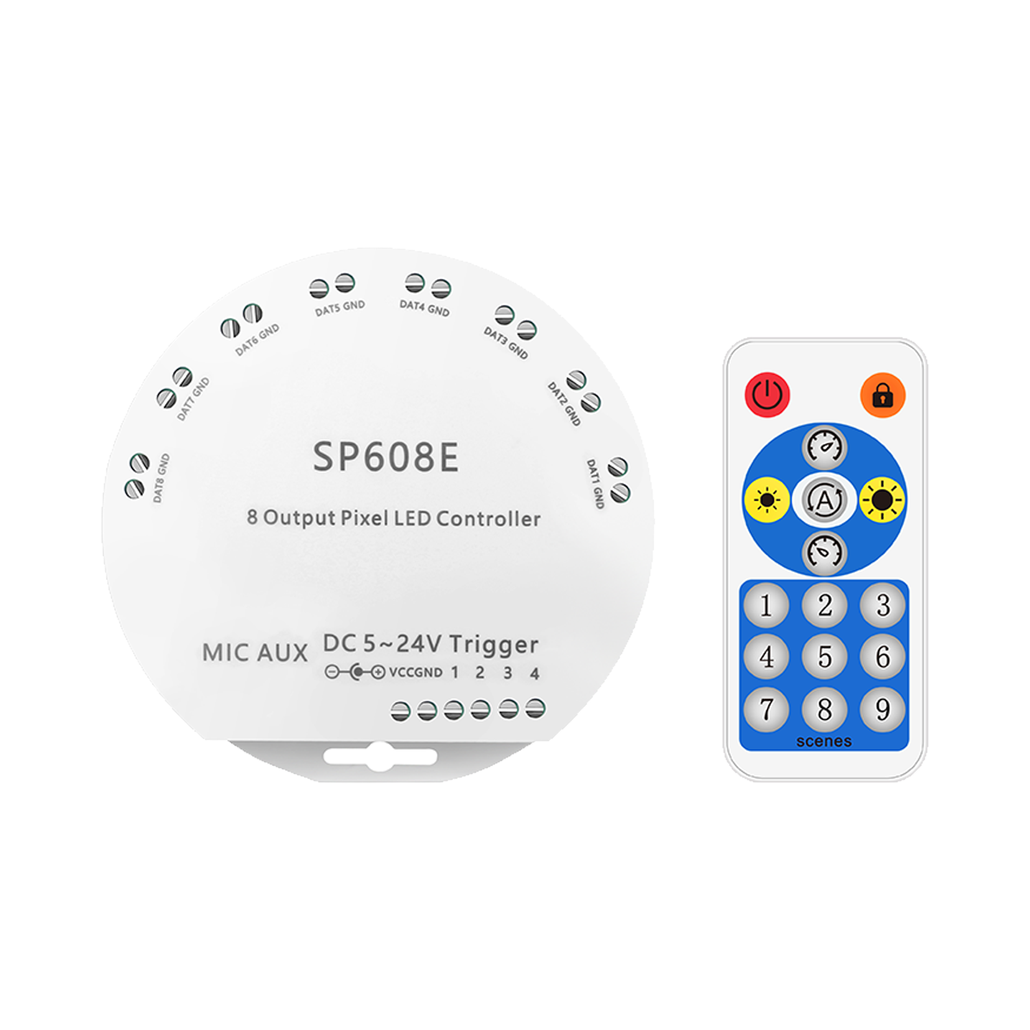 منظم سمارت SP608E بلوتوث 8 مخارج مع ريموت RF